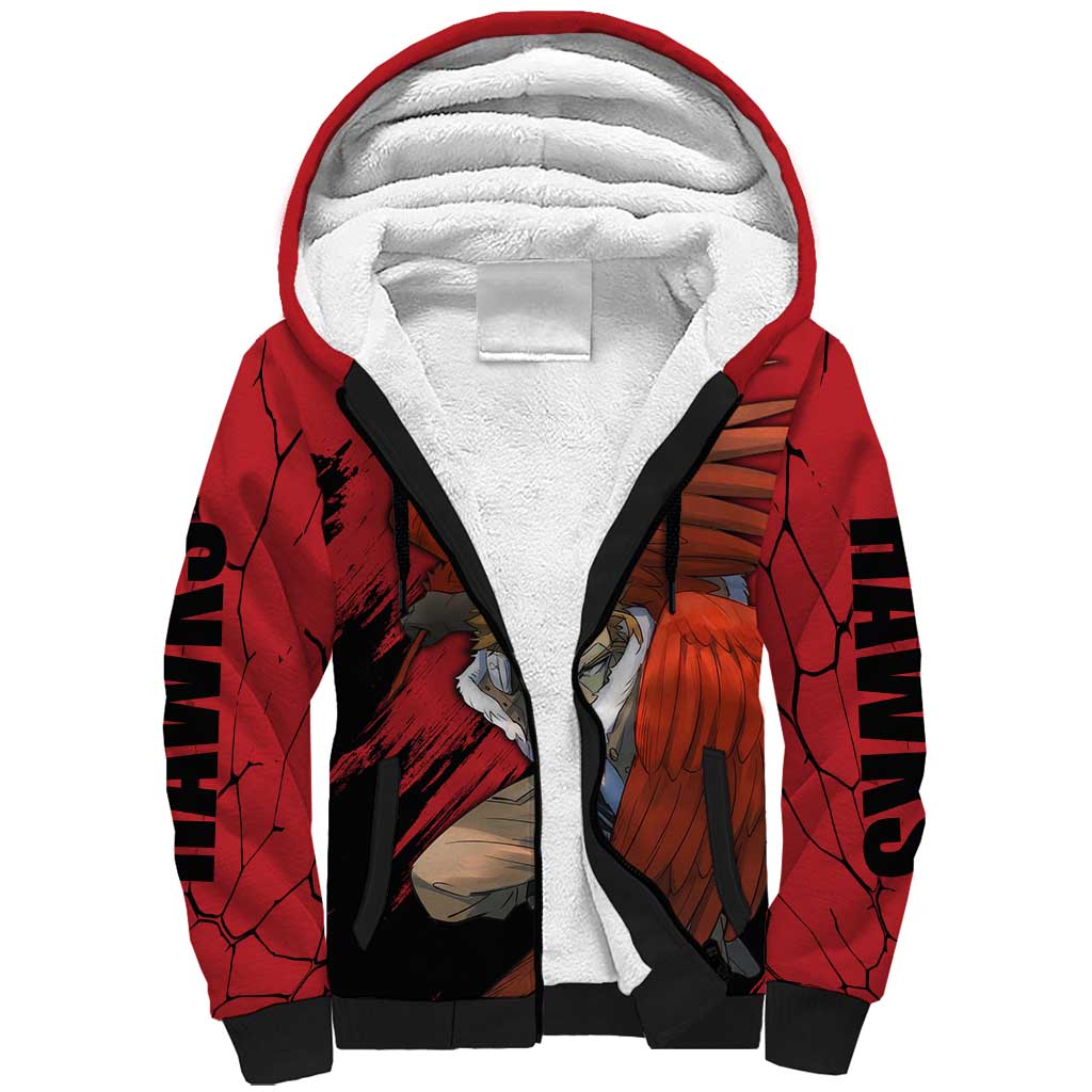 Hawks  - My Hero Academia Sherpa Hoodie Anime Style
