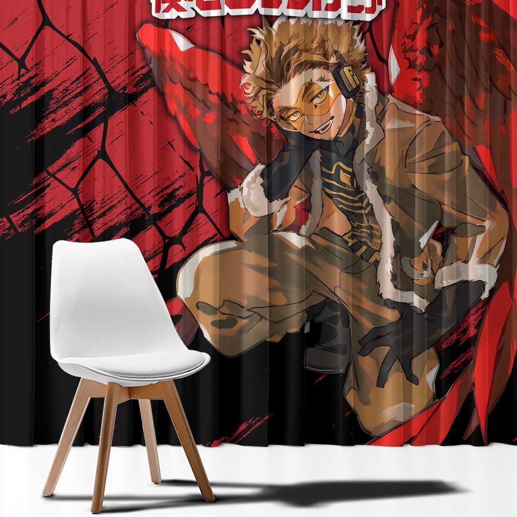 Hawks  - My Hero Academia Window Curtain Anime Style