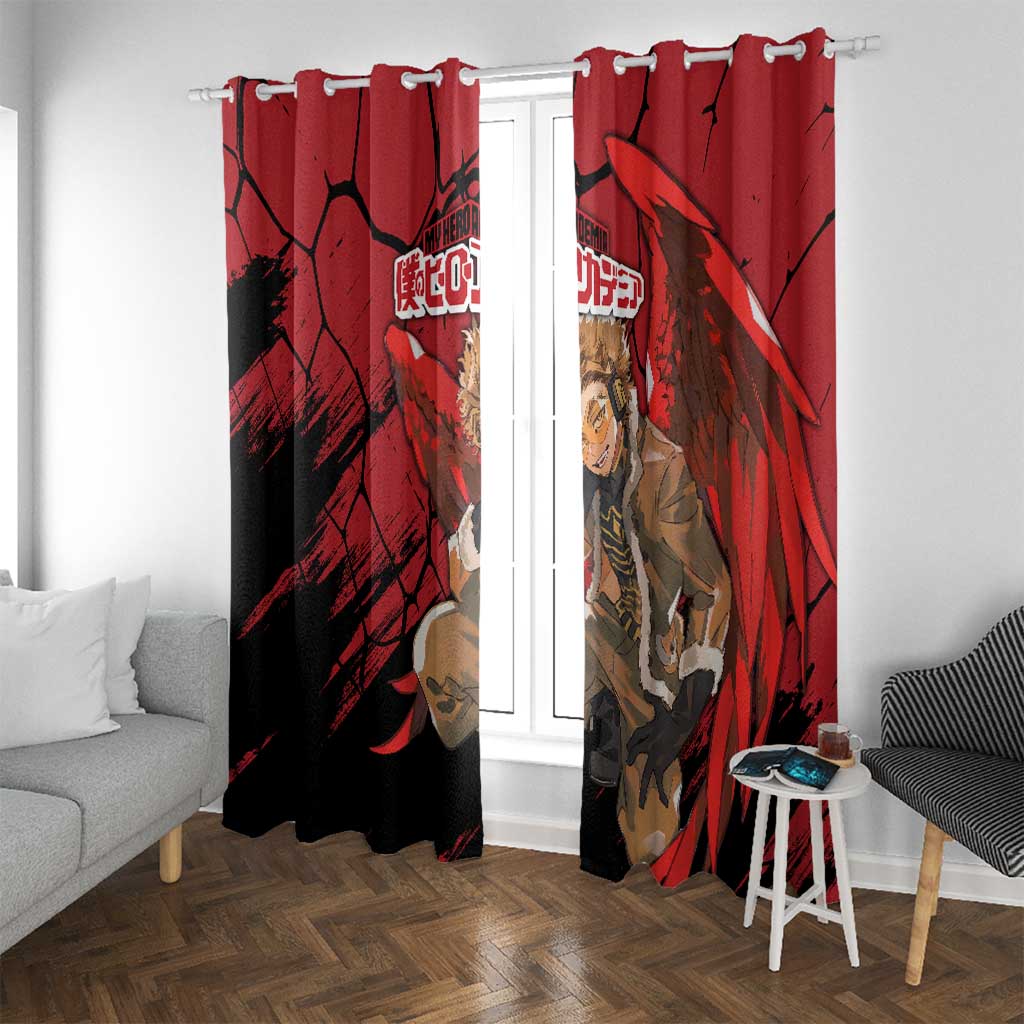 Hawks  - My Hero Academia Window Curtain Anime Style