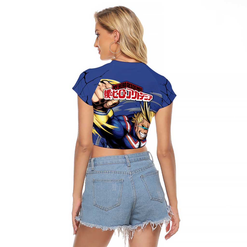 All Might - My Hero Academia Raglan Cropped T Shirt Anime Style