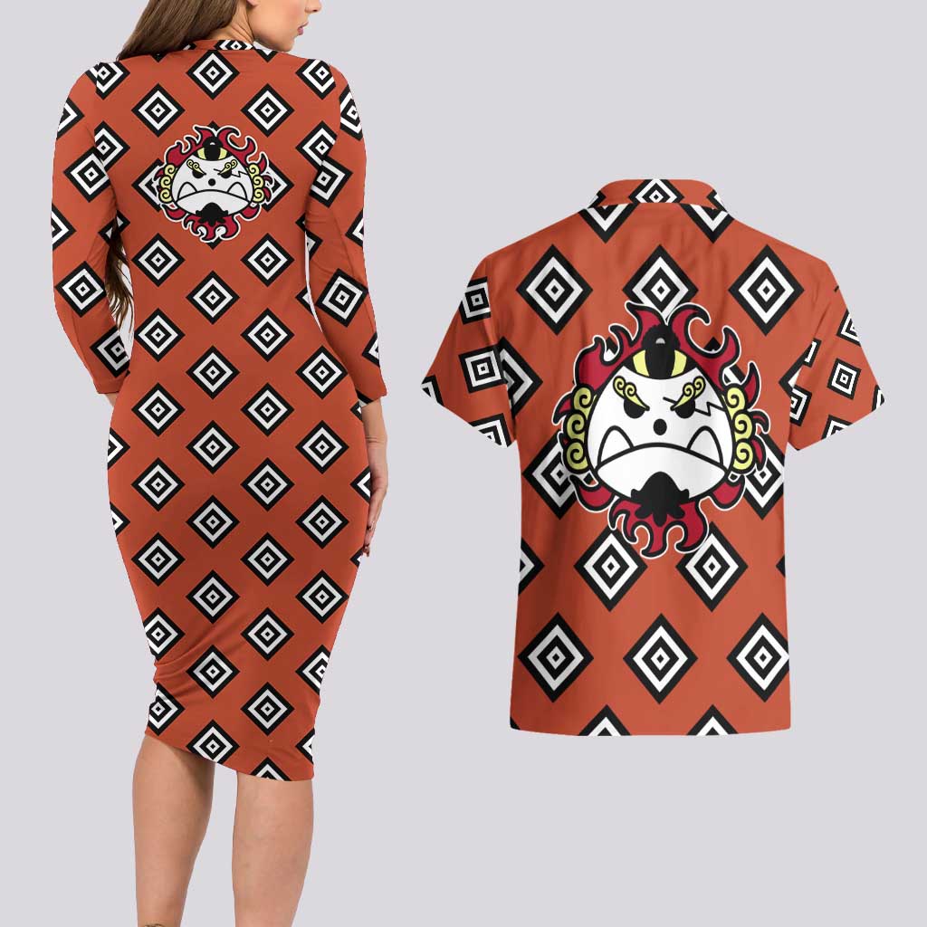 Jinbei - One Piece Couples Matching Long Sleeve Bodycon Dress and Hawaiian Shirt Anime Uniform Style