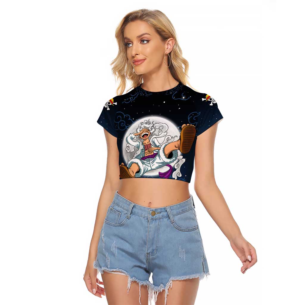Luffy Gear 5 V2 One Piece Raglan Cropped T Shirt Anime Style