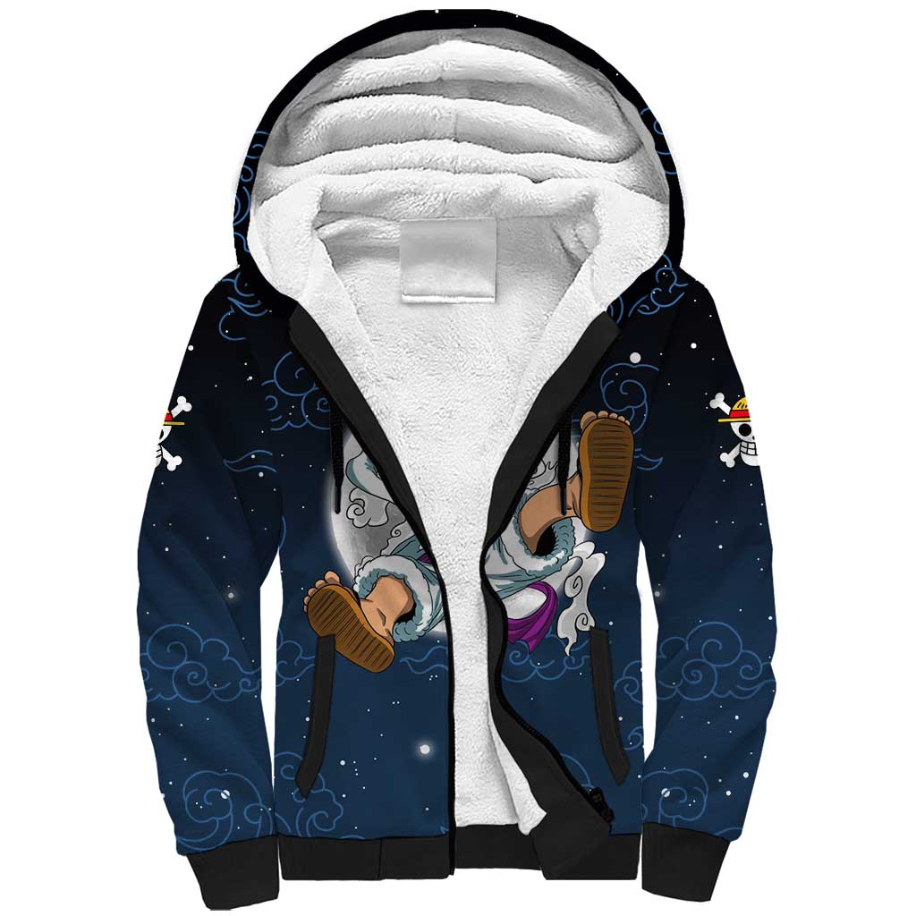 Luffy Gear 5 V2 One Piece Sherpa Hoodie Anime Style