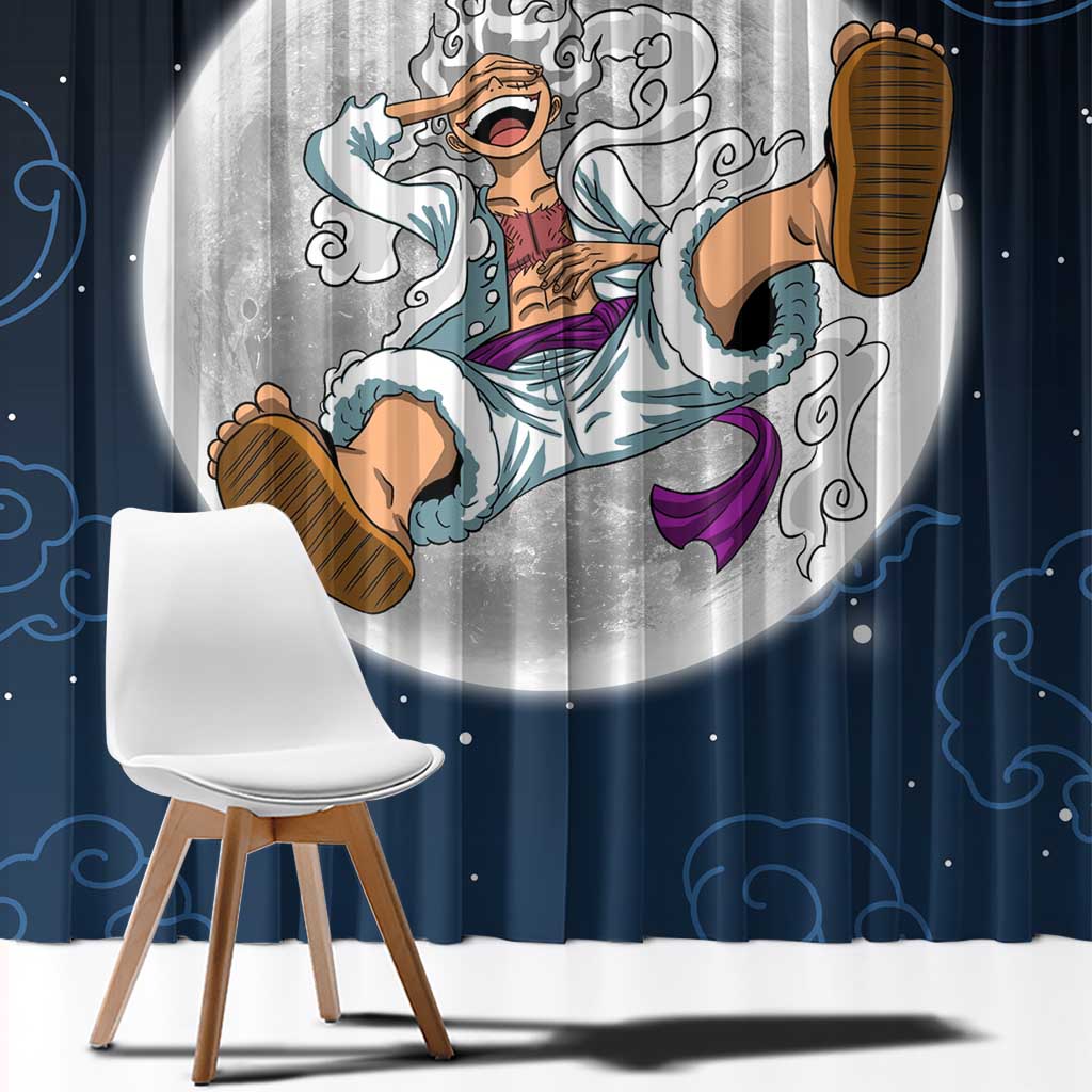 Luffy Gear 5 V2 One Piece Window Curtain Anime Style