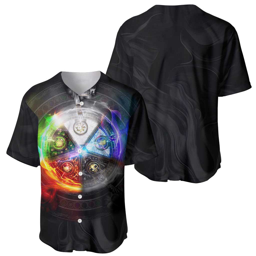 Elements of Magic the Gathering Baseball Jersey Anime Style