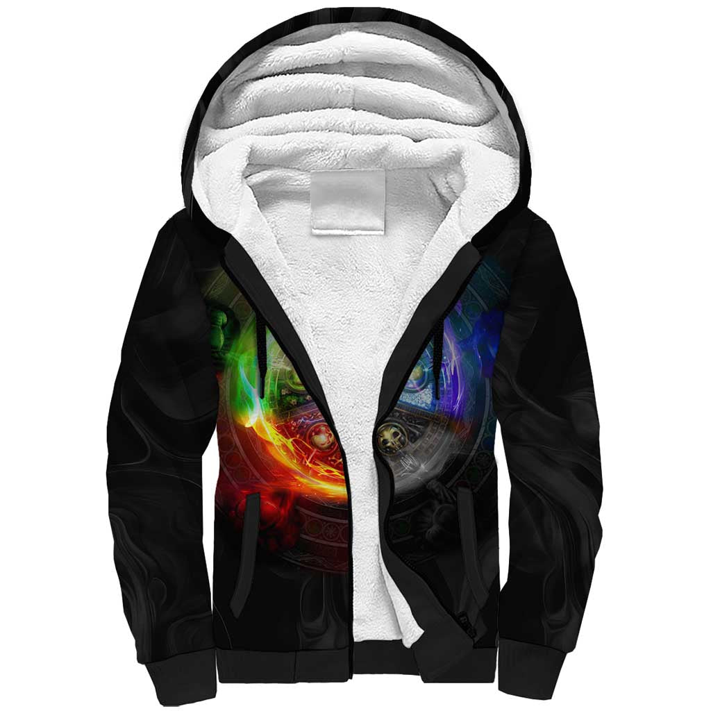 Elements of Magic the Gathering Sherpa Hoodie Anime Style