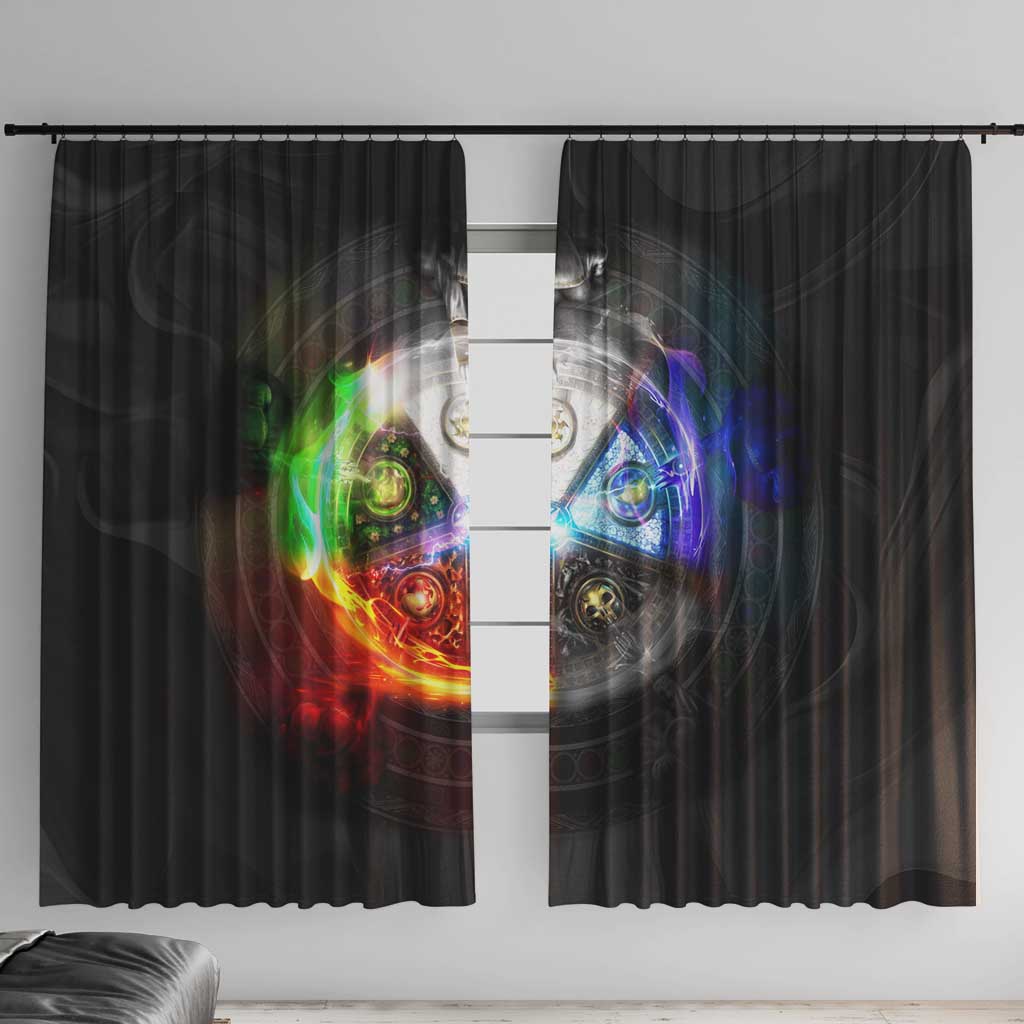 Elements of Magic the Gathering Window Curtain Anime Style