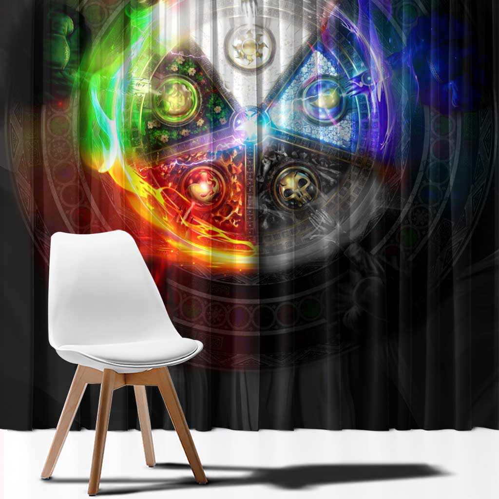 Elements of Magic the Gathering Window Curtain Anime Style