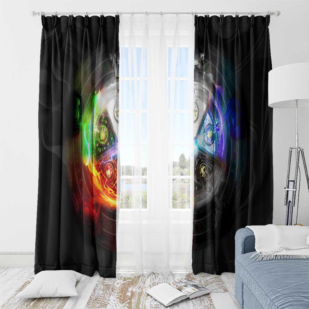 Elements of Magic the Gathering Window Curtain Anime Style