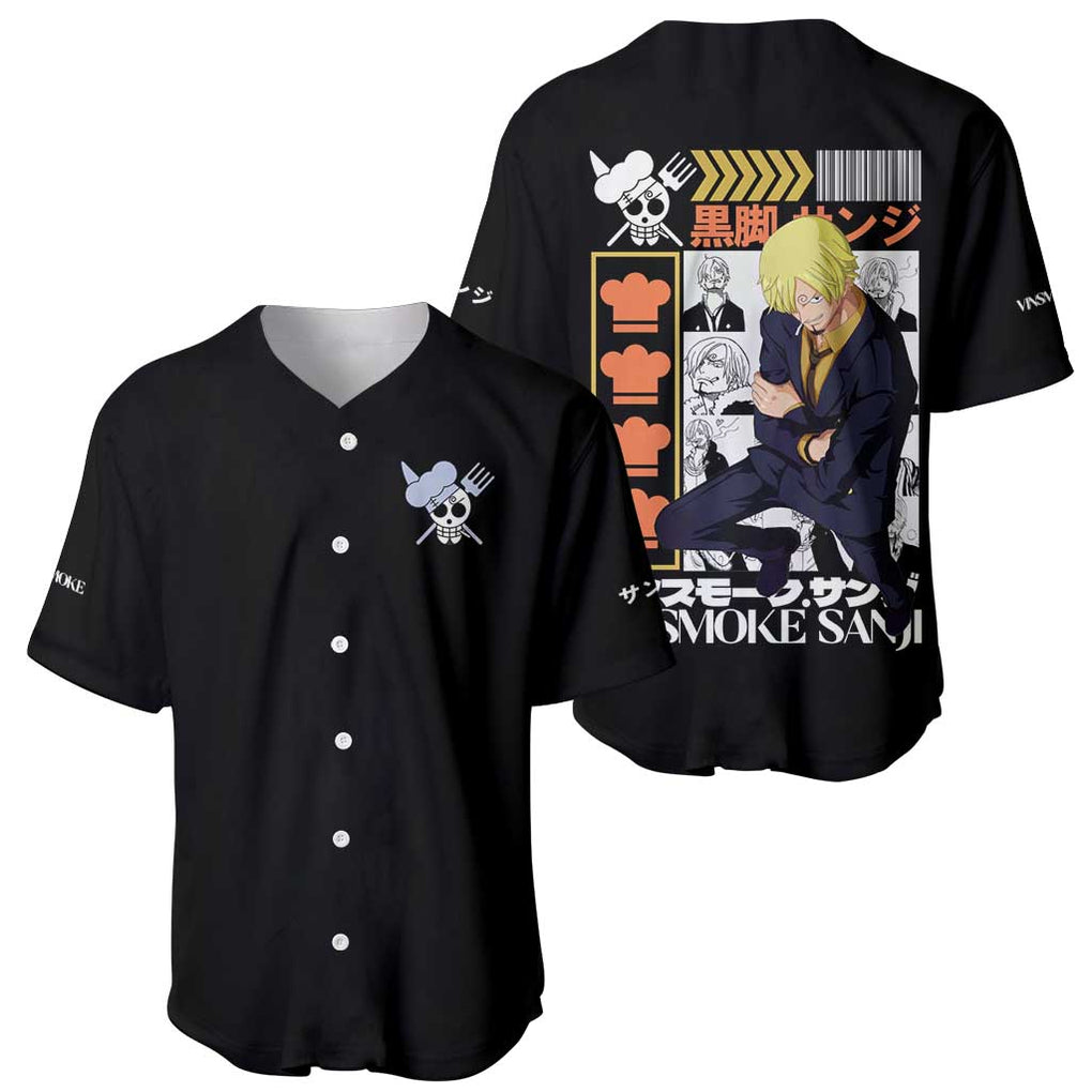 Vinsmoke Sanji - Straw Hat Team - One Piece Baseball Jersey Anime Style