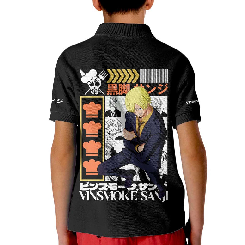 Vinsmoke Sanji - Straw Hat Team - One Piece Kid Polo Shirt Anime Style