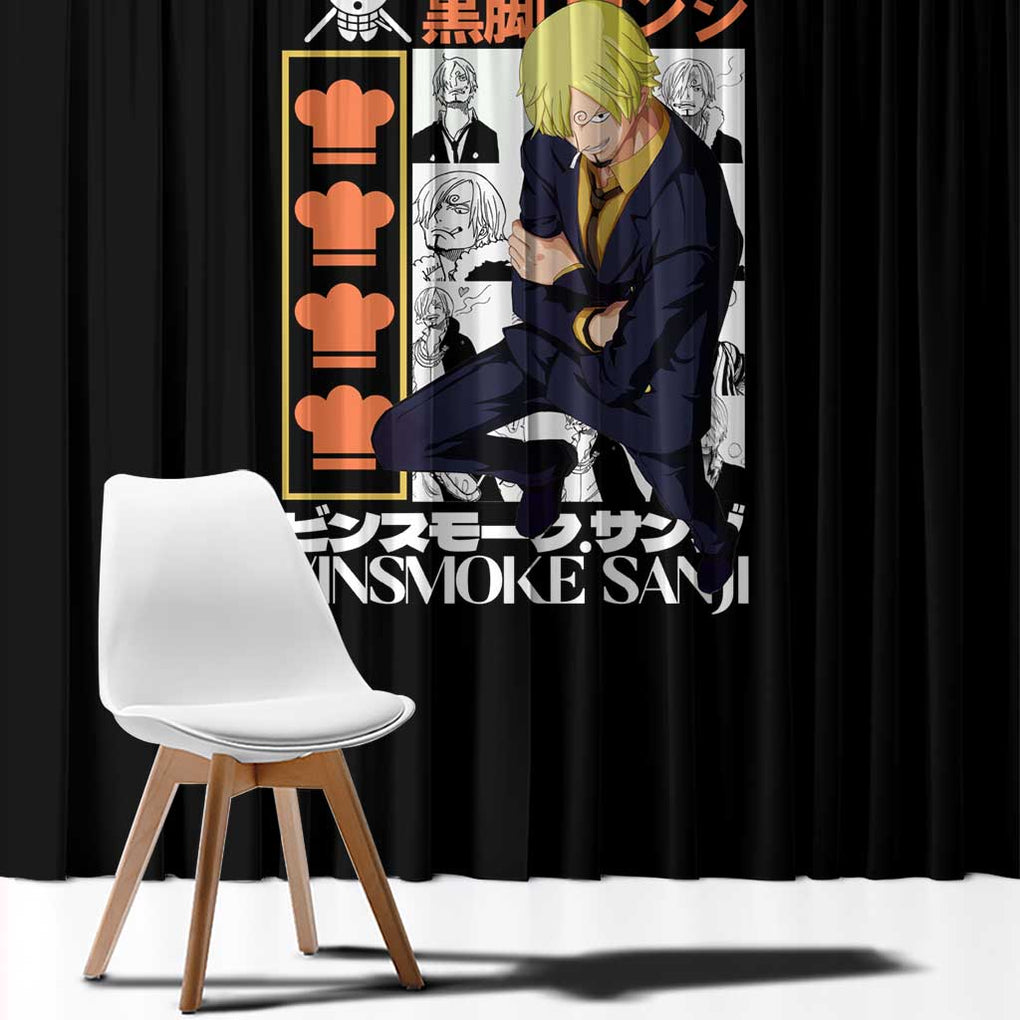 Vinsmoke Sanji - Straw Hat Team - One Piece Window Curtain Anime Style