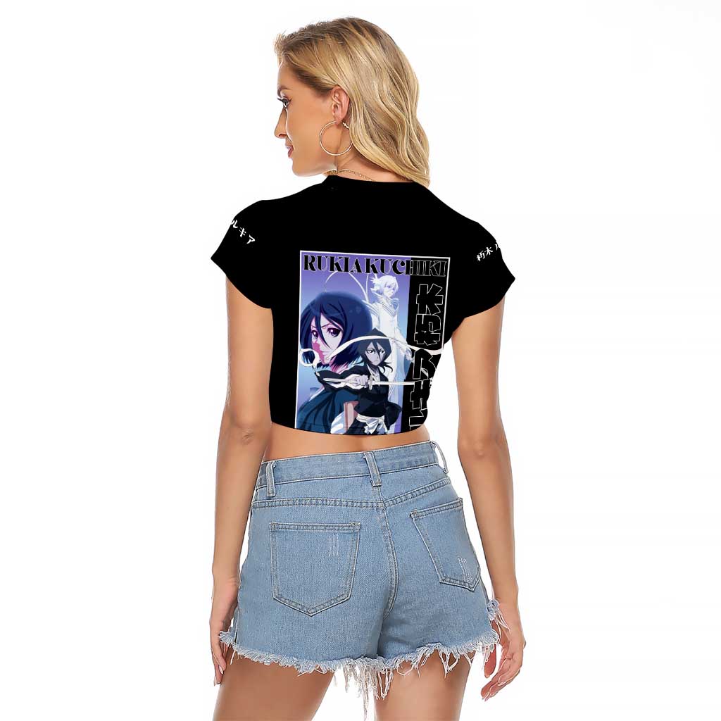 Rukia Kuchiki TYBWA Bleach Raglan Cropped T Shirt Anime Style