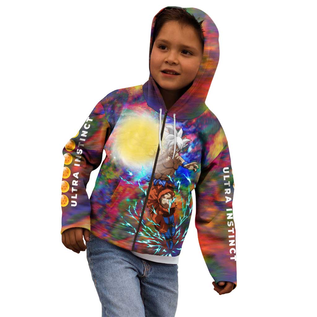 Trippy Ultra Instinct Goku Dragon Ball Z Kid Hoodie Anime Style