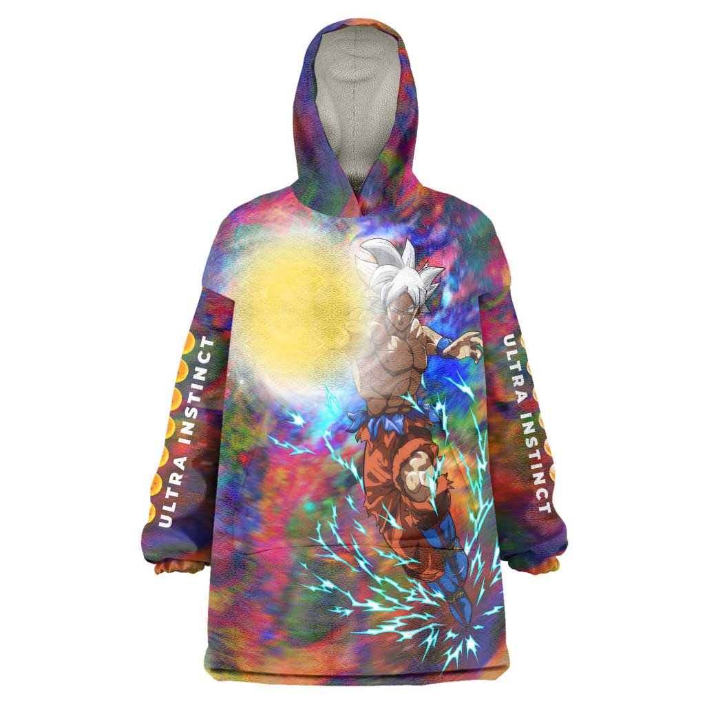 Trippy Ultra Instinct Goku Dragon Ball Z Wearable Blanket Hoodie Anime Style
