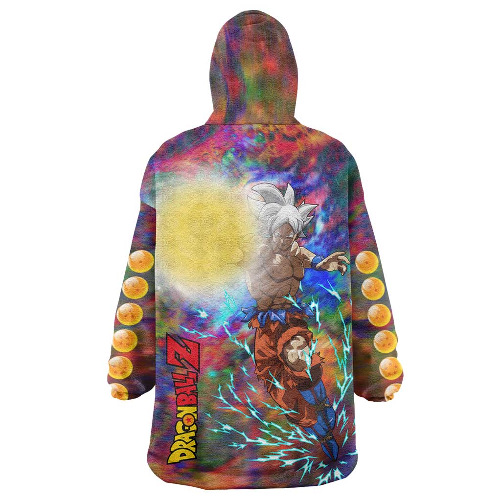 Trippy Ultra Instinct Goku Dragon Ball Z Wearable Blanket Hoodie Anime Style
