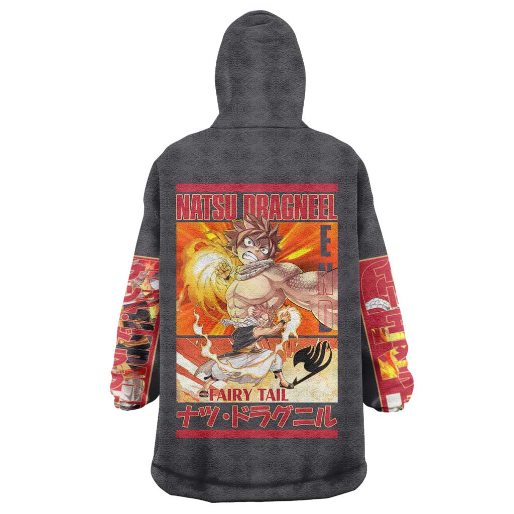Natsu Dragneel Fairy Tail Wearable Blanket Hoodie Anime Style