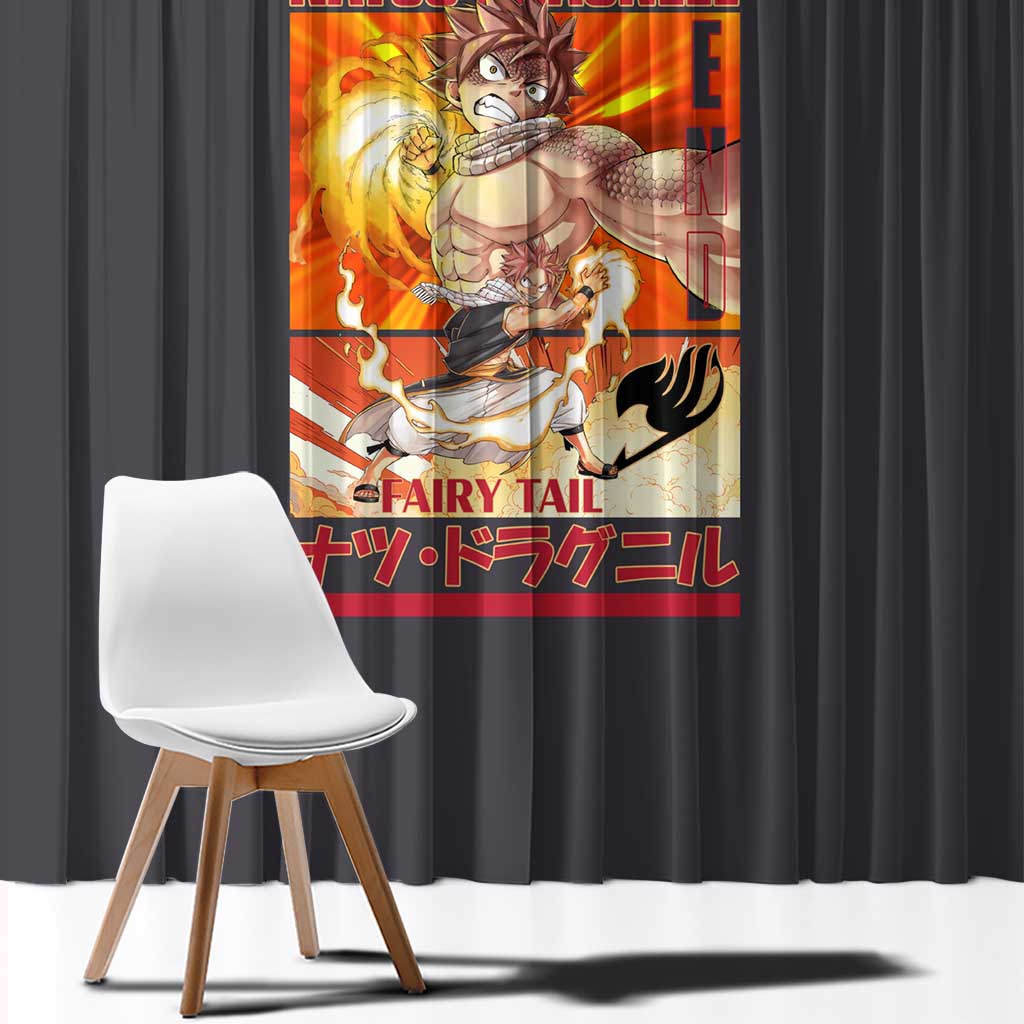 Natsu Dragneel Fairy Tail Window Curtain Anime Style