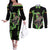 Denji Chainsaw Man Couples Matching Off The Shoulder Long Sleeve Dress and Long Sleeve Button Shirt Anime Cyper Art Style