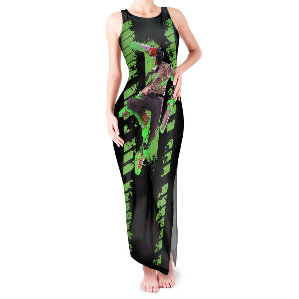 Denji Chainsaw Man Tank Maxi Dress Anime Cyper Art Style
