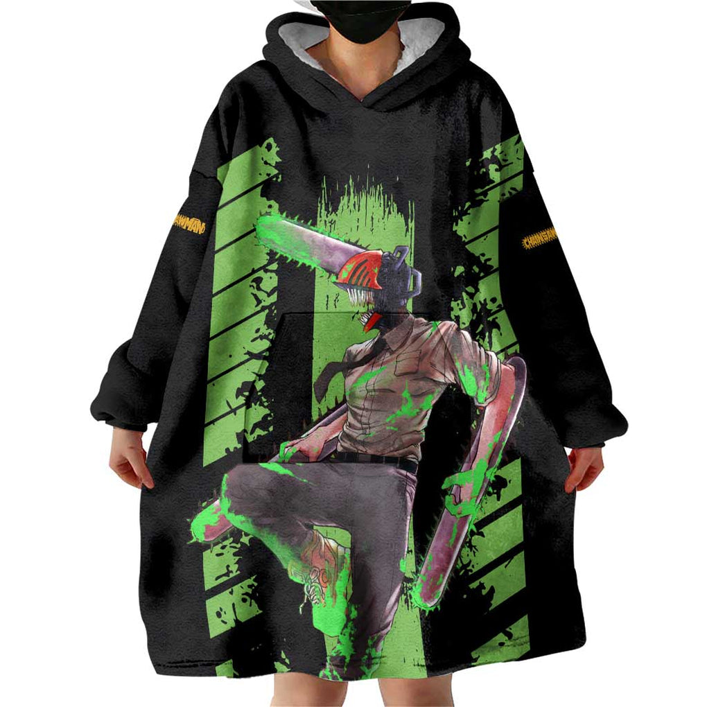 Denji Chainsaw Man Wearable Blanket Hoodie Anime Cyper Art Style