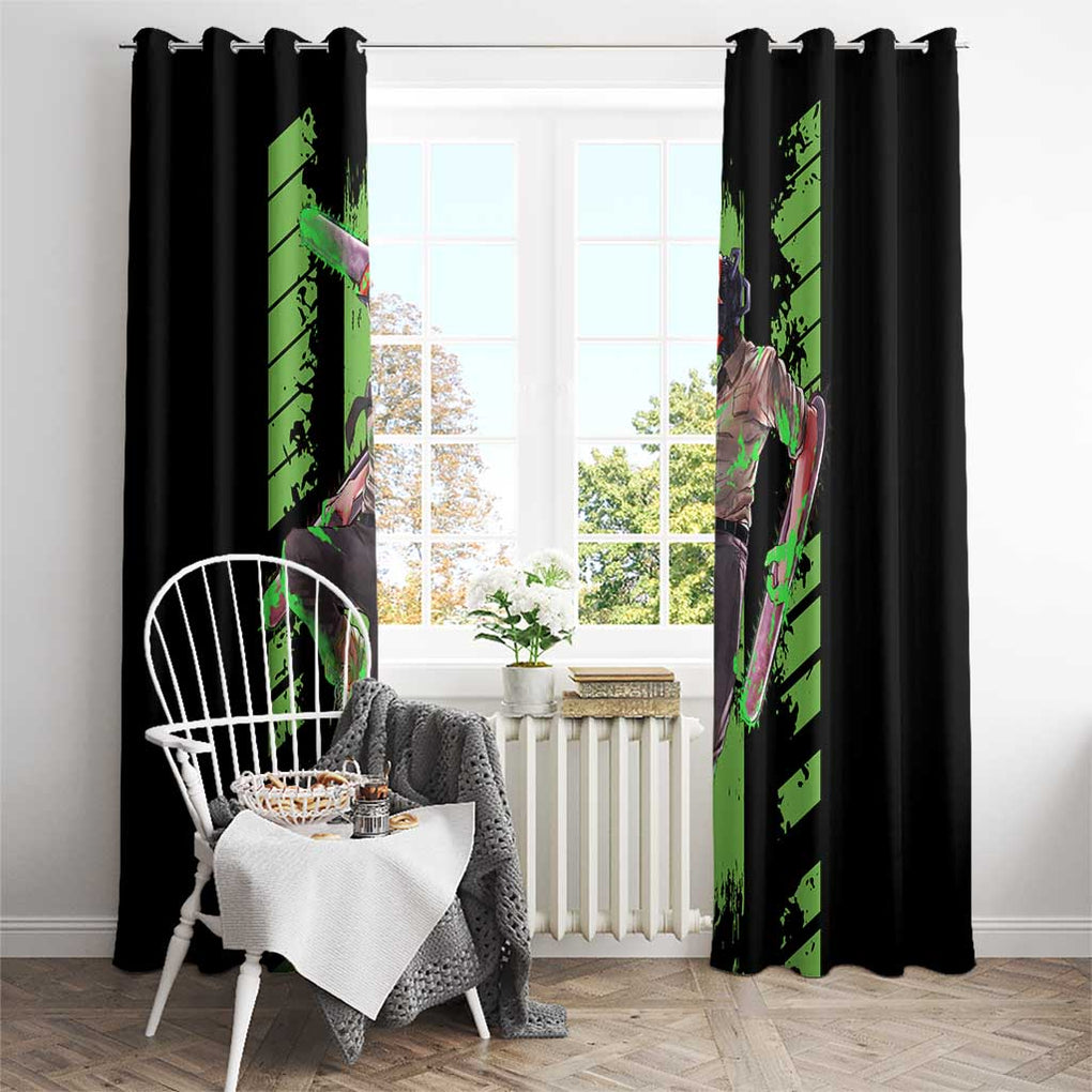 Denji Chainsaw Man Window Curtain Anime Cyper Art Style