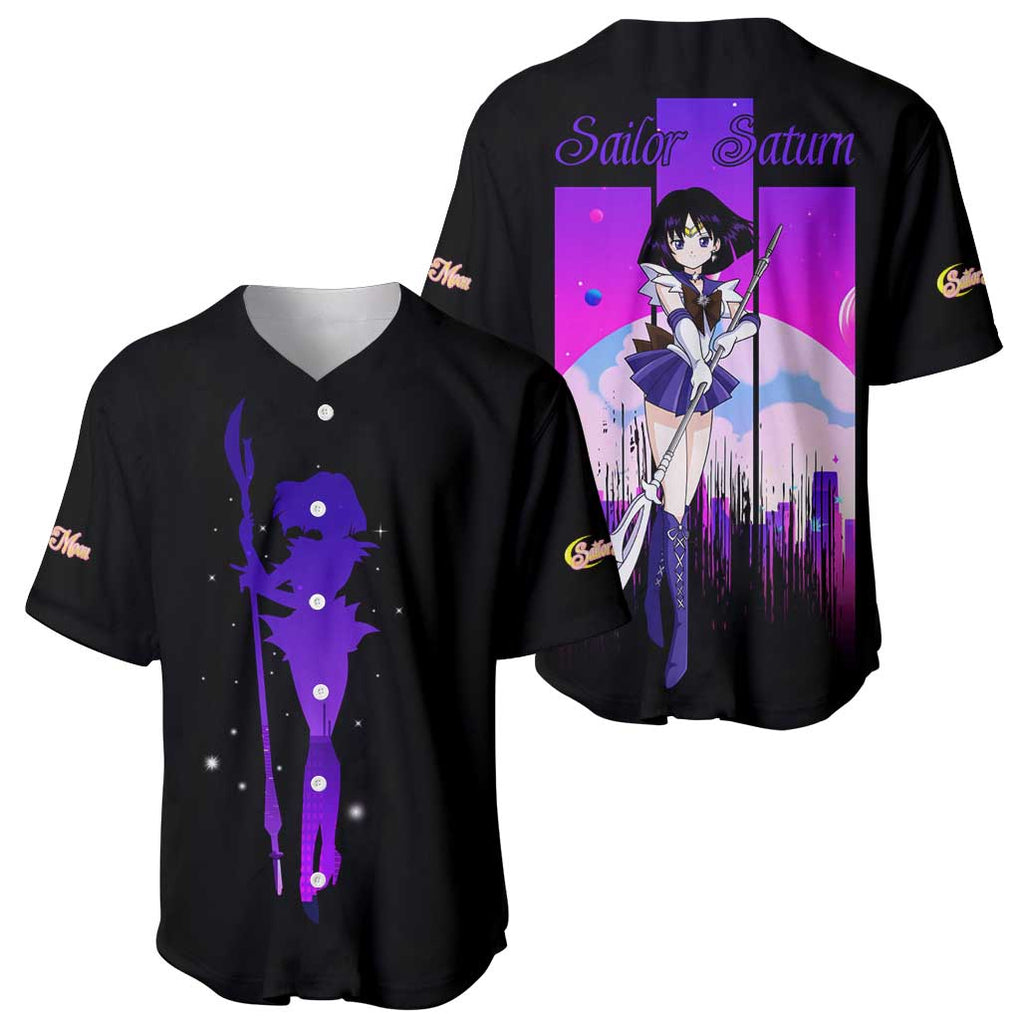 Saturn - Sailor Moon Baseball Jersey Anime Style