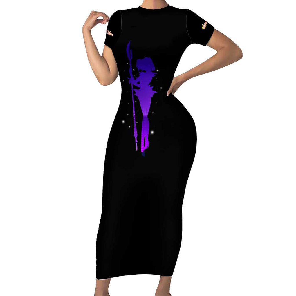 Saturn - Sailor Moon Short Sleeve Bodycon Dress Anime Style