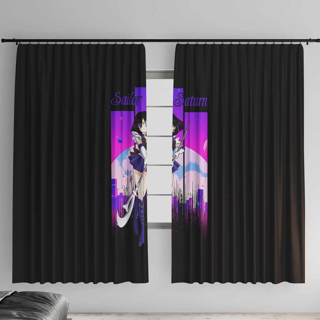 Saturn - Sailor Moon Window Curtain Anime Style