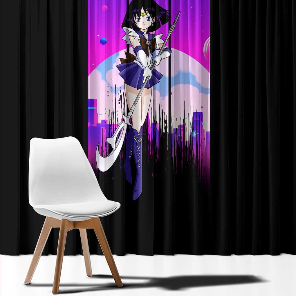 Saturn - Sailor Moon Window Curtain Anime Style