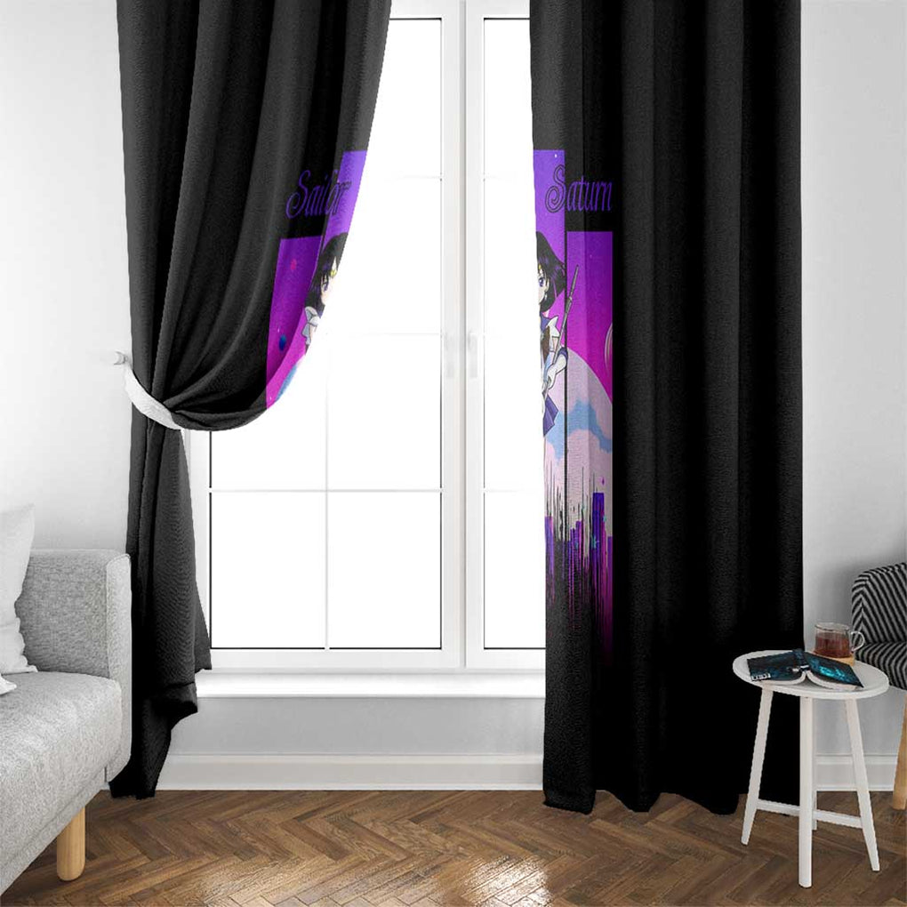 Saturn - Sailor Moon Window Curtain Anime Style