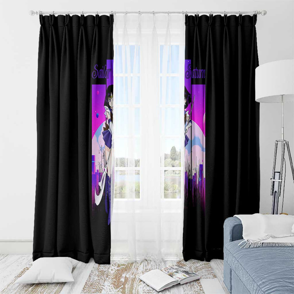 Saturn - Sailor Moon Window Curtain Anime Style