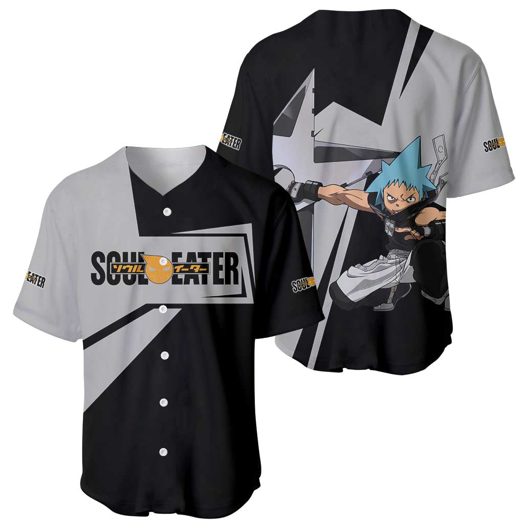 Black Star Soul Eater Baseball Jersey Anime Style TS04