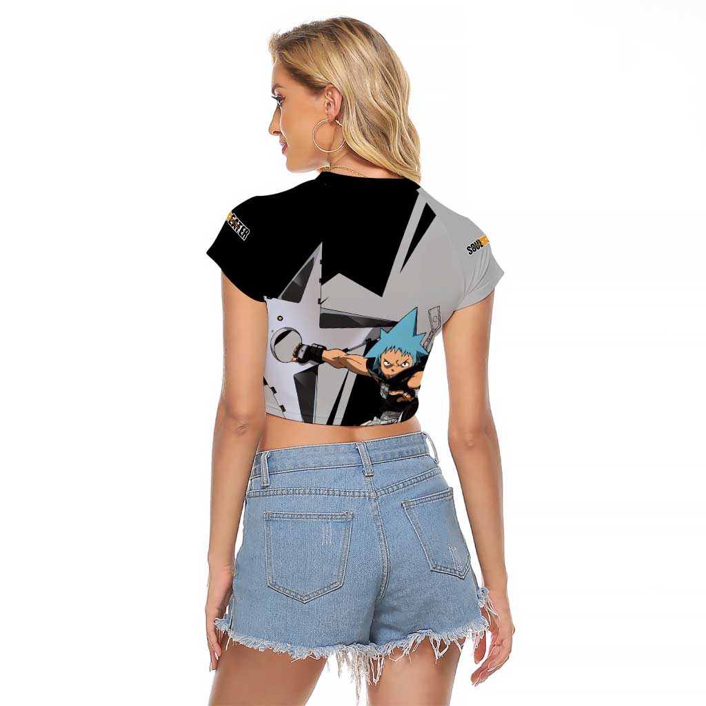 Black Star Soul Eater Raglan Cropped T Shirt Anime Style TS04