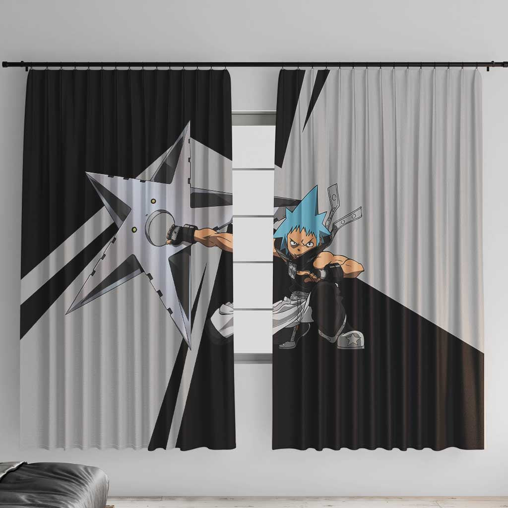 Black Star Soul Eater Window Curtain Anime Style TS04