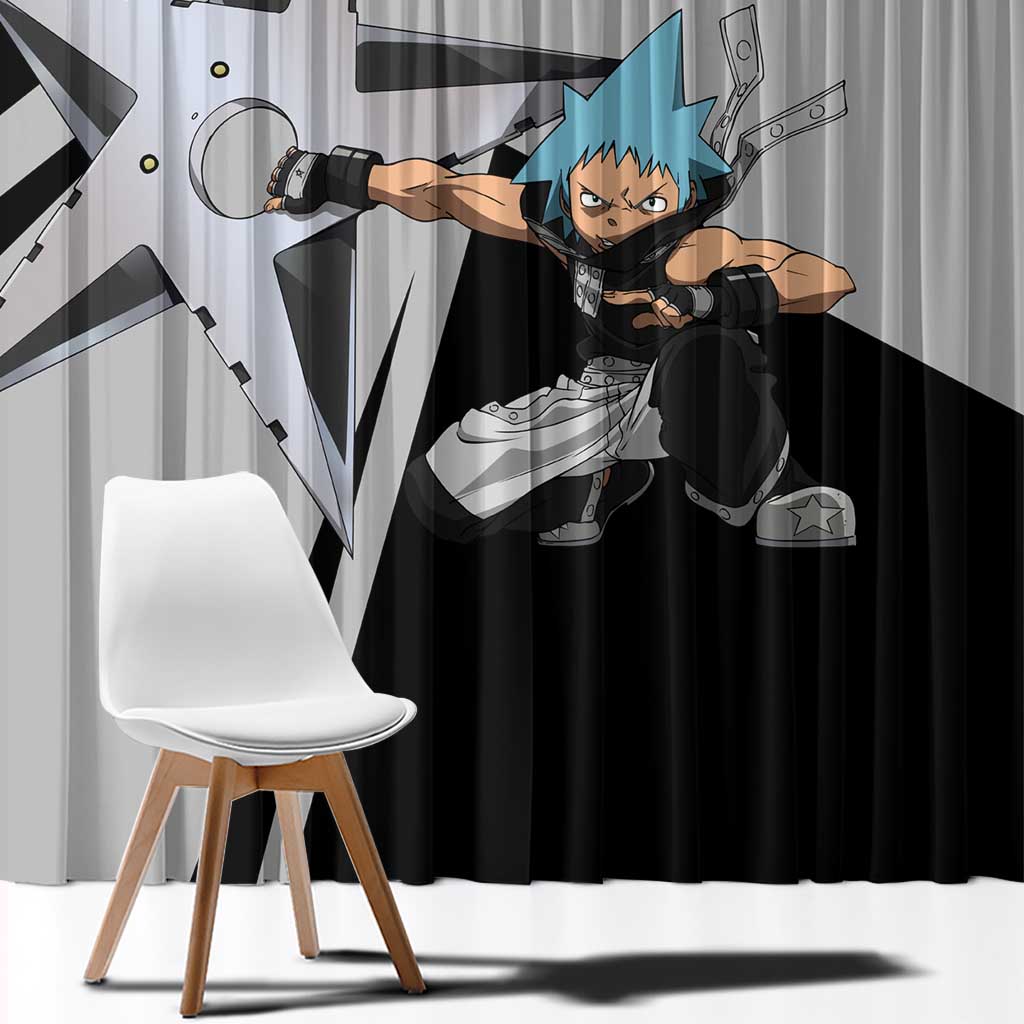 Black Star Soul Eater Window Curtain Anime Style TS04