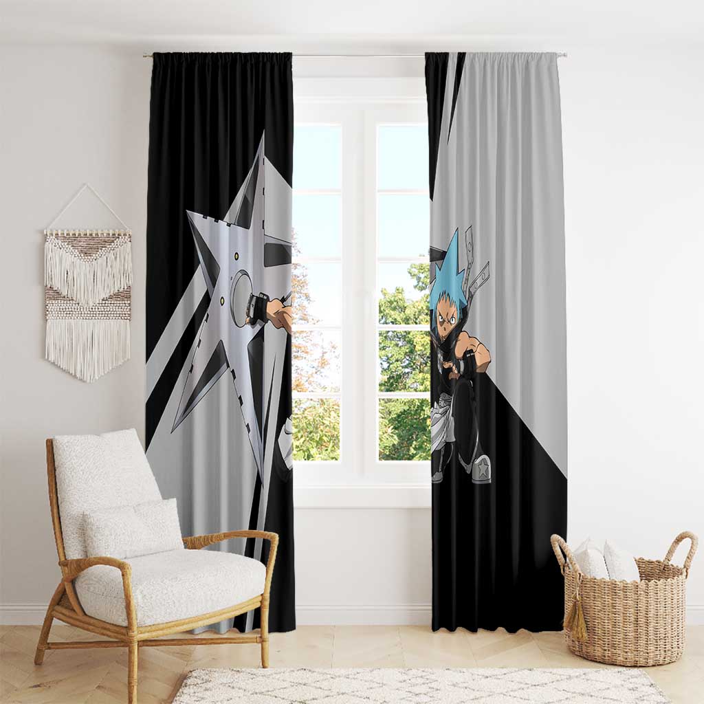Black Star Soul Eater Window Curtain Anime Style TS04