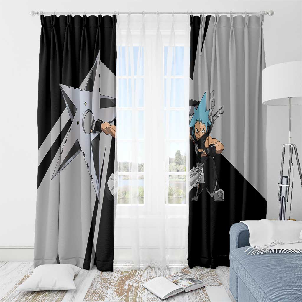 Black Star Soul Eater Window Curtain Anime Style TS04