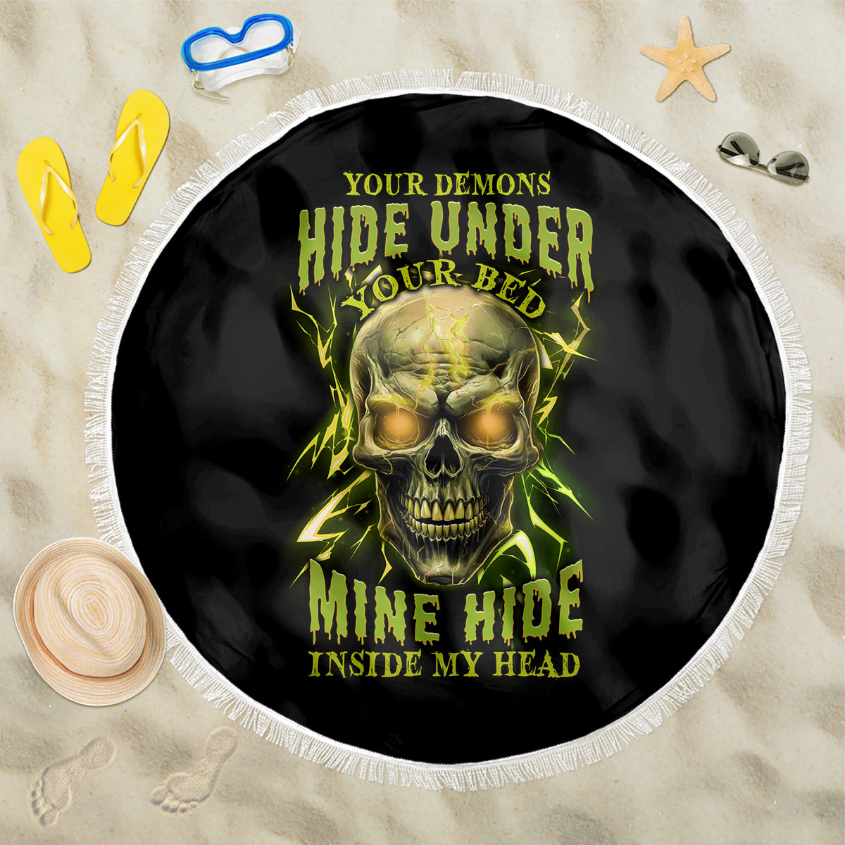 your-demons-hide-under-your-bed-beach-blanket