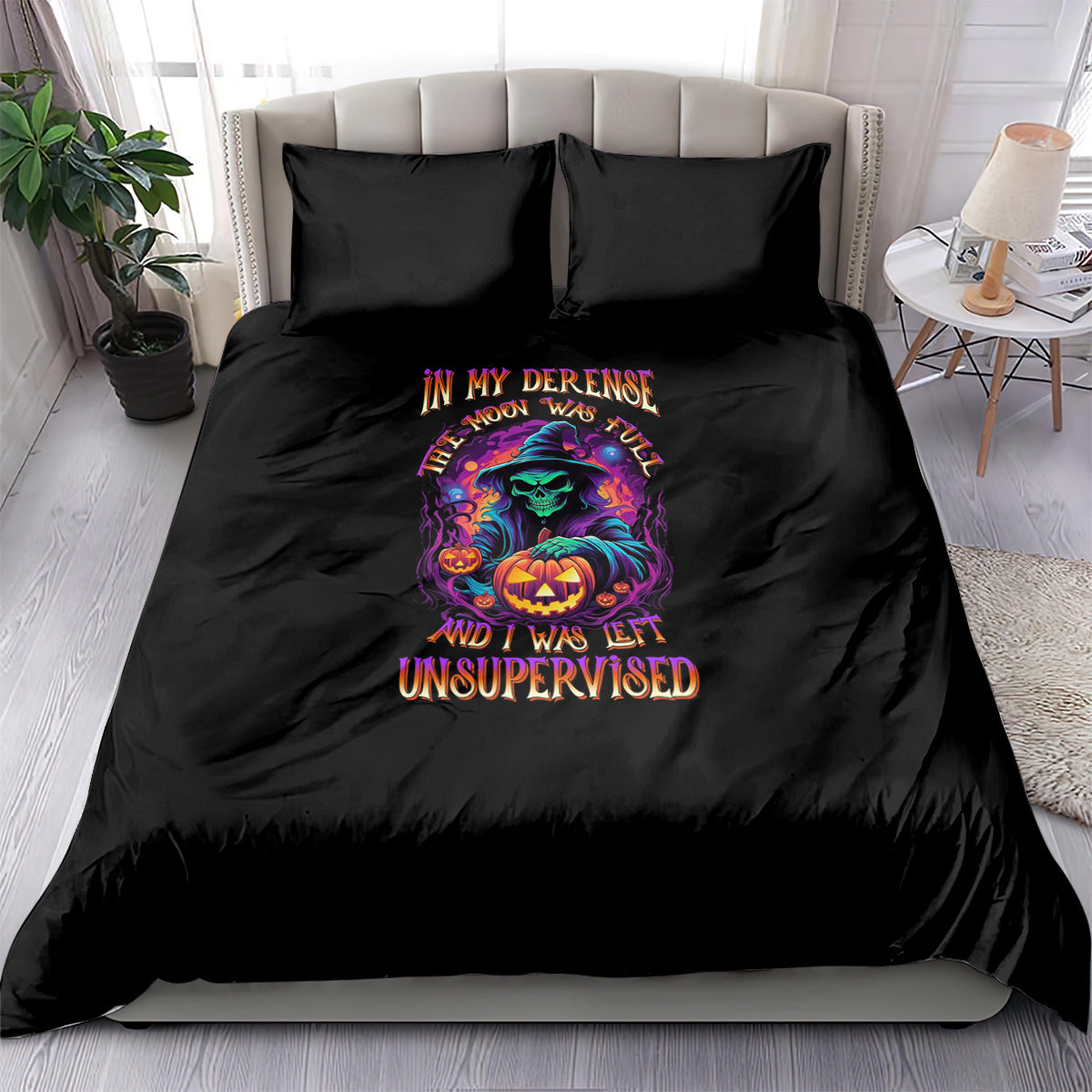 in-my-defense-i-was-left-unsupervised-halloween-bedding-set