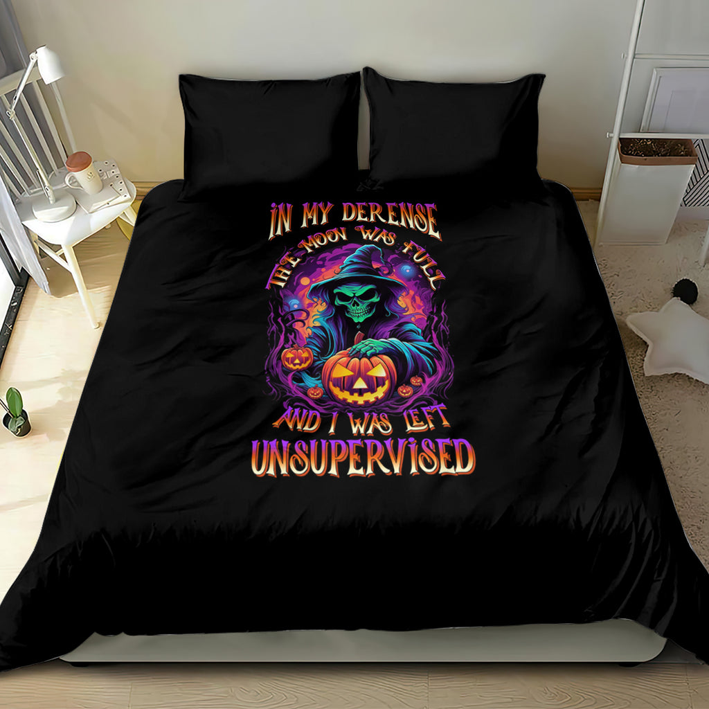 in-my-defense-i-was-left-unsupervised-halloween-bedding-set
