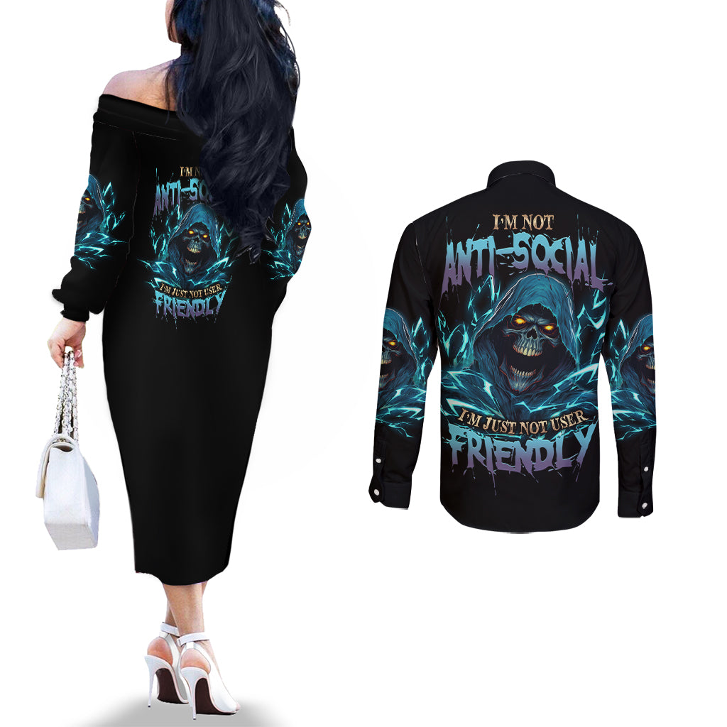 im-not-anti-social-mad-reaper-skull-couples-matching-off-the-shoulder-long-sleeve-dress-and-long-sleeve-button-shirt