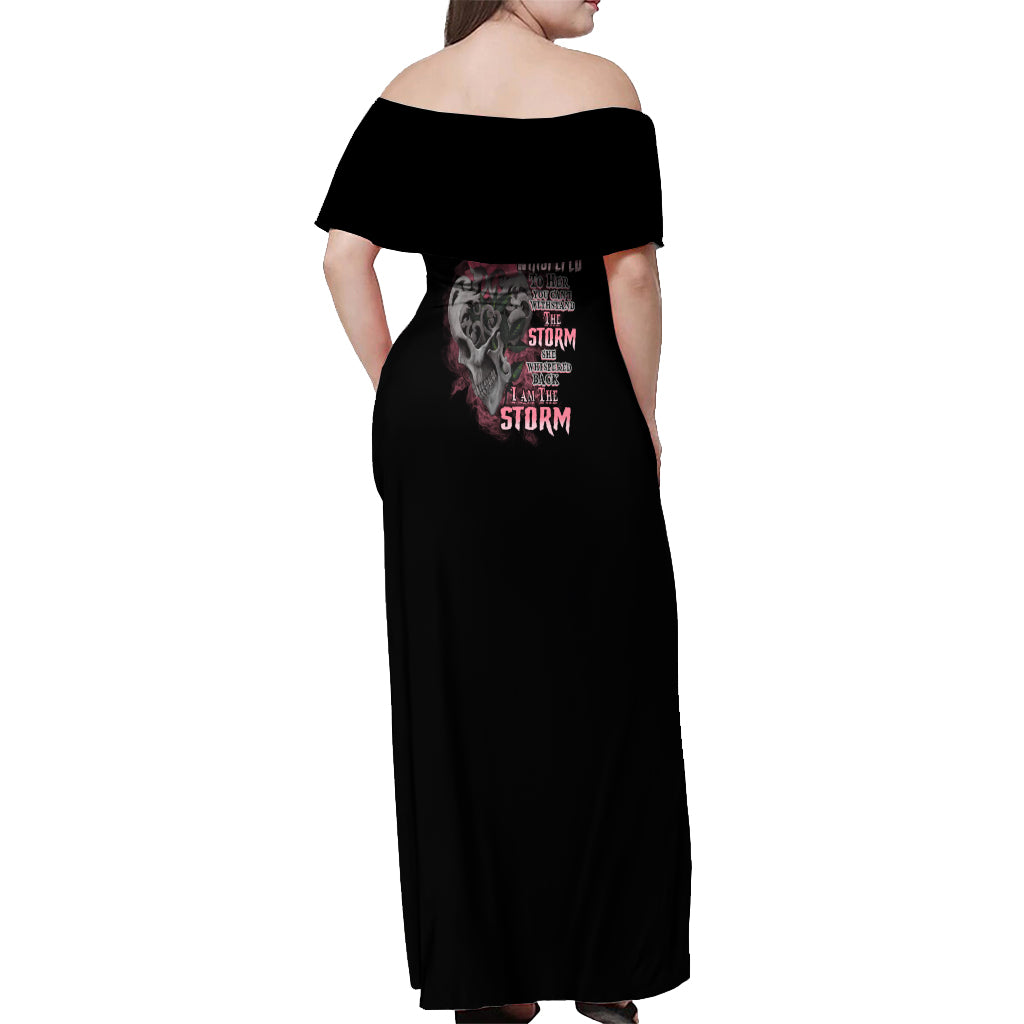 i-am-the-storm-tattooed-skull-off-shoulder-maxi-dress