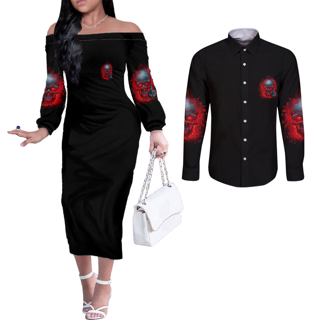 walk-away-i-have-anger-issues-and-a-serious-dislike-for-couples-matching-off-the-shoulder-long-sleeve-dress-and-long-sleeve-button-shirt