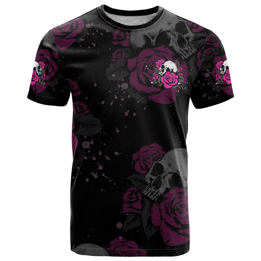 the-good-girl-in-me-got-tired-skull-rose-t-shirt