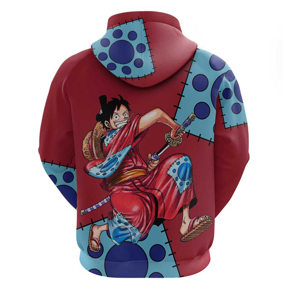 Luffy Wano - One Piece Hoodie Anime Style