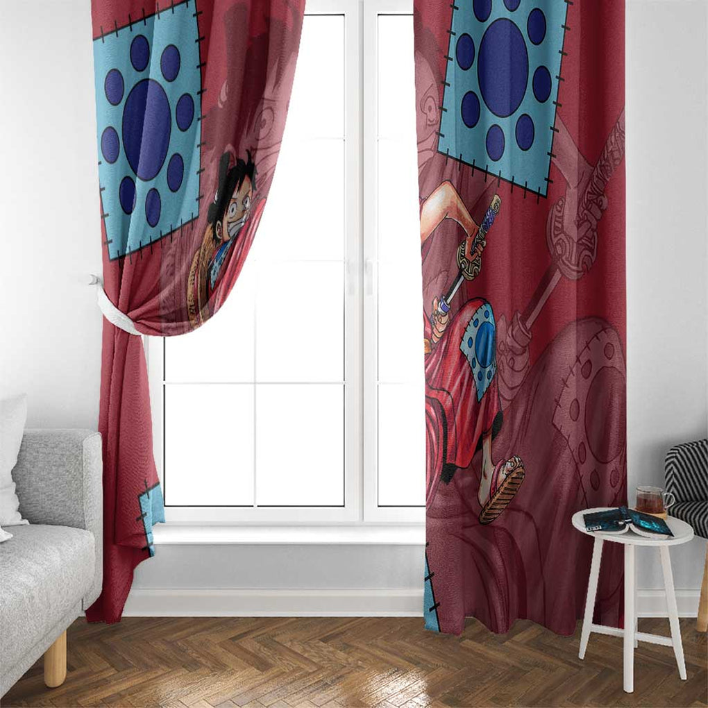 Luffy Wano - One Piece Window Curtain Anime Style