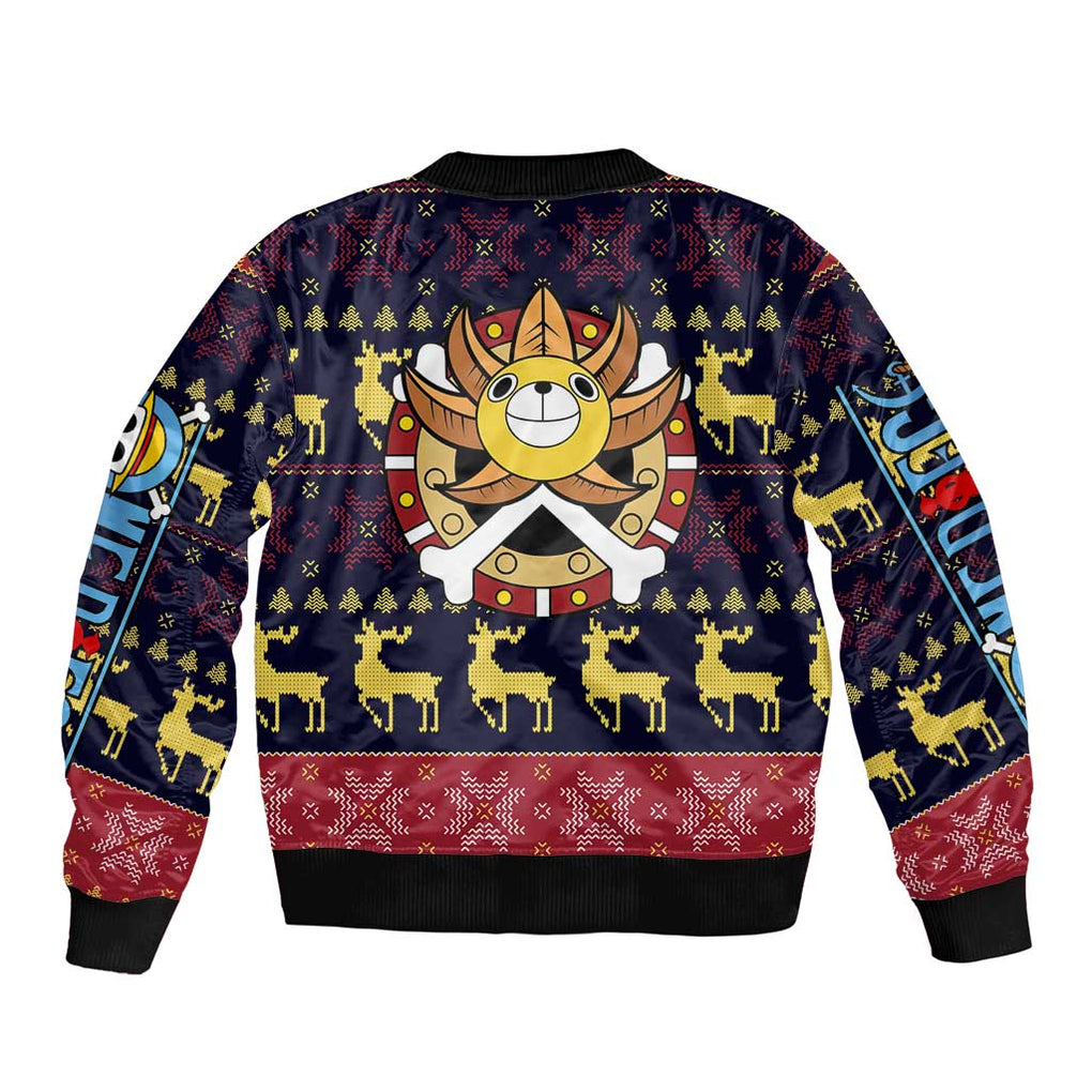 Monbkey D, Luffy - Straw Hat - One Piece Bomber Jacket Anime Mix Christmas Style