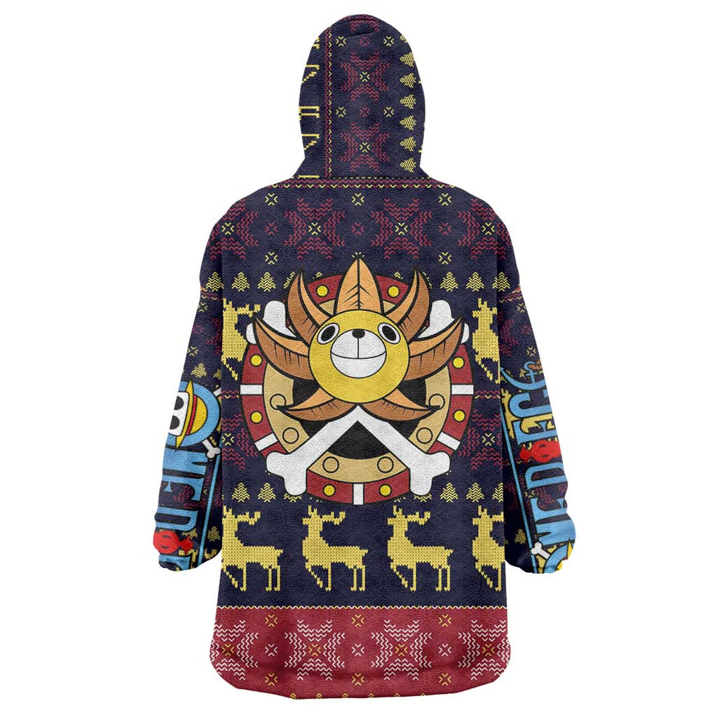 Monbkey D, Luffy - Straw Hat - One Piece Wearable Blanket Hoodie Anime Mix Christmas Style