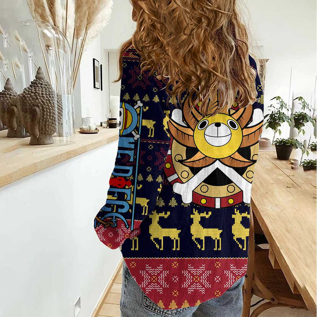 Monbkey D, Luffy - Straw Hat - One Piece Women Casual Shirt Anime Mix Christmas Style